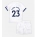 Billige Tottenham Hotspur Pedro Porro #23 Børnetøj Hjemmebanetrøje til baby 2023-24 Kortærmet (+ korte bukser)